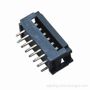 2.54 IDC DIP Plug Connector with Current Rating of 1A and 500V AC Withstanding Voltage PBT Insulator